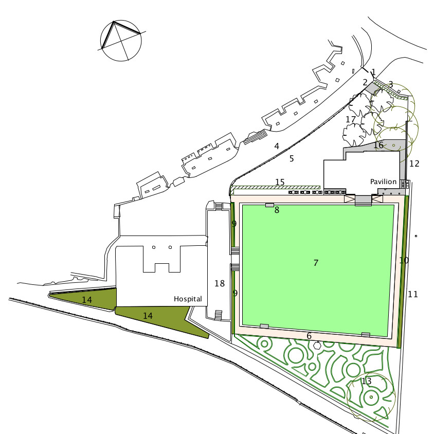 Plan drawing of restoration proposals